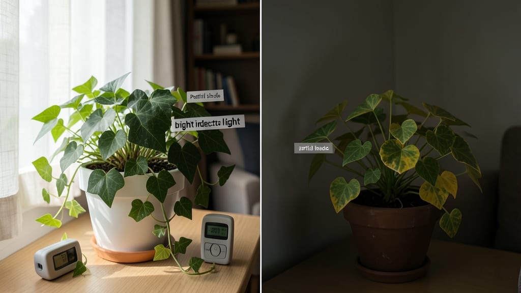 How Much Light Does an Ivy Plant Need: Bright Indirect Spots for Thriving Growth
